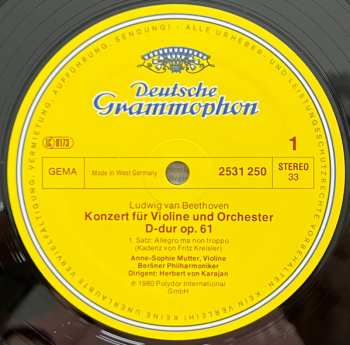 LP Ludwig van Beethoven: Violinkonzert = Violin Concerto