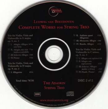 2CD Ludwig van Beethoven: Complete Works For String Trio