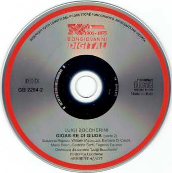 2CD Luigi Boccherini: Gioas Re Di Giuda