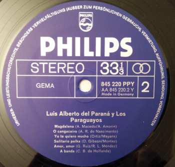 2LP Luis Alberto del Parana y Los Paraguayos: Luis Alberto Del Paraná Y Los Paraguayos