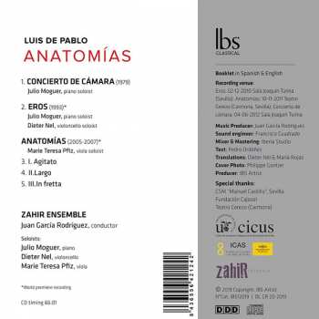 CD Luis de Pablo: Anatomías