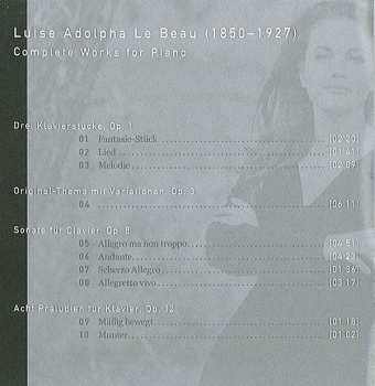 CD Luise Adolpha Le Beau: Complete Works For Piano