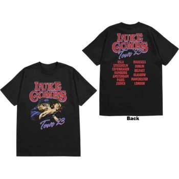 Merch Luke Combs: Luke Combs Unisex T-shirt: Tour '23 Smashing Beer (back Print & Ex-tour) (small) S