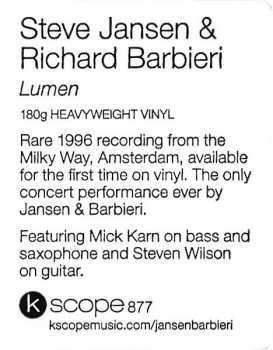 LP Jansen / Barbieri: Lumen