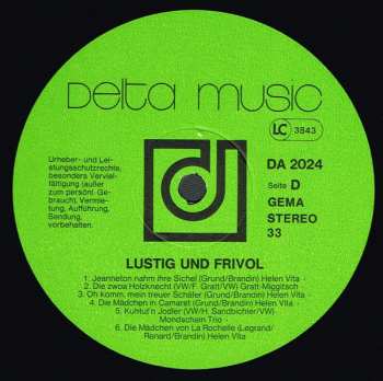 2LP Various: Lustig Und Frivol - Freche Lieder (Nur Für Erwachsene) (2xLP)