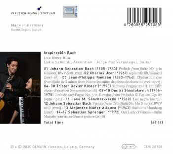 CD Lux Nova Duo: Inspiración Bach