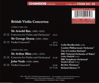 2CD Lydia Mordkovitch: Bax • Dyson • Veale • Bliss: Violin Concertos 