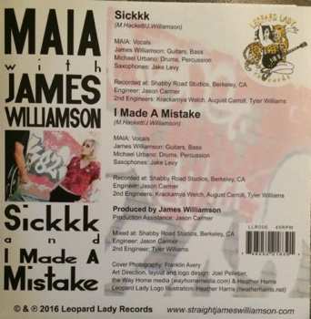 SP James Williamson: Sickkk and I Made A Mistake LTD