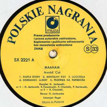 LP Maanam: Mental Cut