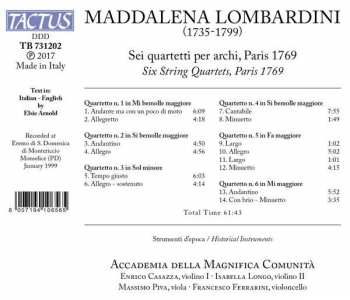 CD La Magnifica Comunità: Sei Quartetti Per Archi; Paris, 1769