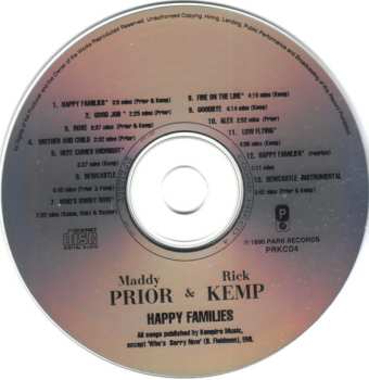 CD Maddy Prior: Happy Families