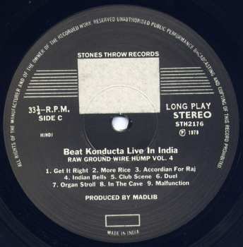LP Madlib: Vol. 4: Beat Konducta In India (Raw Ground Wire Hump)