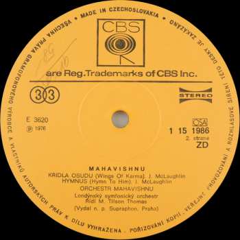LP The London Symphony Orchestra: Mahavishnu Orchestra