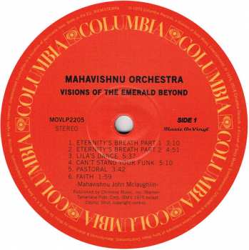 LP Mahavishnu Orchestra: Visions Of The Emerald Beyond