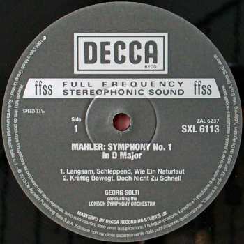 LP The London Symphony Orchestra: Symphony No. 1
