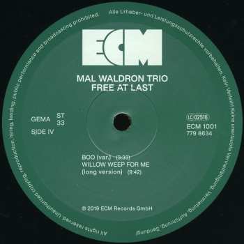 2LP Mal Waldron Trio: Free At Last (Extended Edition)