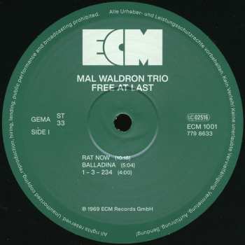 2LP Mal Waldron Trio: Free At Last (Extended Edition)