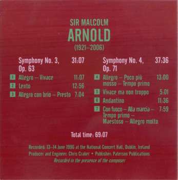 6CD/Doos Malcolm Arnold: Complete Symphonies And Dances