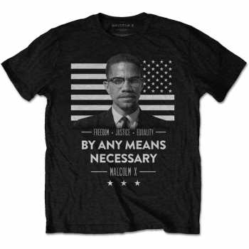 Merch Malcolm X: T-shirt By Any Means Necessary 