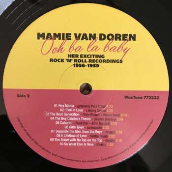 LP Mamie Van Doren: Ohh Ba La Baby Her Exciting Rock ‘N’ Roll Recordings 1956-1959 DLX | LTD