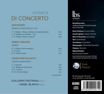 CD Roberto Gerhard: Sonata Di Concerto