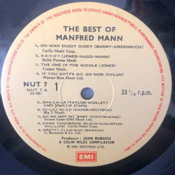 LP Manfred Mann: The Best Of Manfred Mann