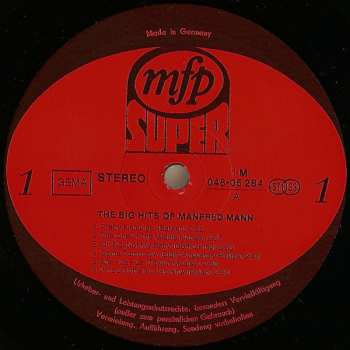 LP Manfred Mann: The Big Hits Of Manfred Mann