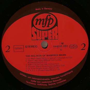LP Manfred Mann: The Big Hits Of Manfred Mann