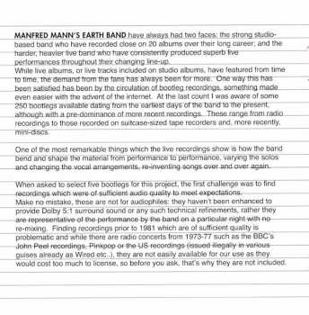 5CD/Doos Manfred Mann's Earth Band: Bootleg Archives Volumes 1-5