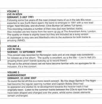 5CD/Doos Manfred Mann's Earth Band: Bootleg Archives Volumes 1-5