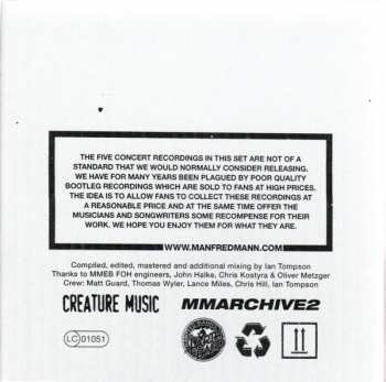 5CD/Doos Manfred Mann's Earth Band: Bootleg Archives Volumes 6-10