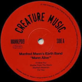 2LP Manfred Mann's Earth Band: Mann Alive