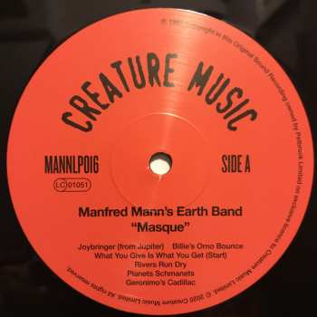 LP Manfred Mann's Earth Band: Masque (Songs And Planets)