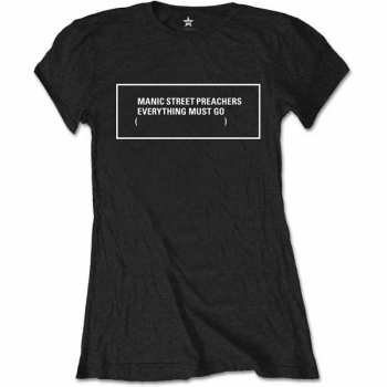 Merch Manic Street Preachers: Dames T-shirt Everything Must Go Monochrome 