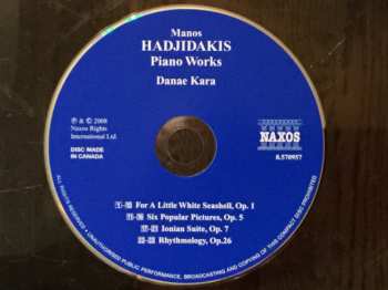 CD نيسم جلال: Piano Works: For A Little White Seashell - Rhythmology - Six Popular Pictures - Ionian Suite