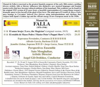 CD Manuel de Falla: El Amor Brujo; El Retablo de Maese Pedro