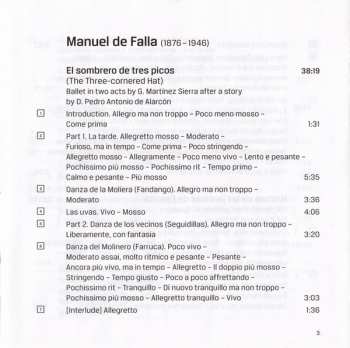 CD Manuel de Falla: Nights In The Gardens Of Spain / The Three-cornered Hat / Homenajes