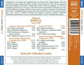 CD Manuel María Ponce Cuéllar: Four Guitar Sonatas (Guitar Music - 3)