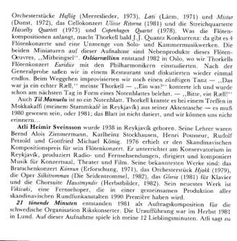 CD Manuela Wiesler: To Manuela (Icelandic Solo Flute Music Written For Manuela Wiesler by Þorkell Sigurbjörnsson, Atli Heimir Sveinsson, Leifur Þórarinsson, Hjálmar Helgi Ragnarsson and Magnús Blöndal Johansson)