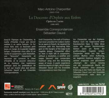 CD Marc Antoine Charpentier: La Descente D'Orphée Aux Enfers