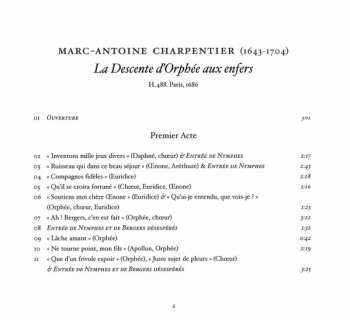 CD Marc Antoine Charpentier: La Descente D'Orphée Aux Enfers