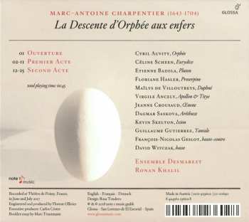 CD Marc Antoine Charpentier: La Descente D'Orphée Aux Enfers