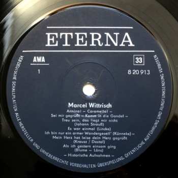 LP Marcel Wittrisch: Marcel Wittrisch Tenor