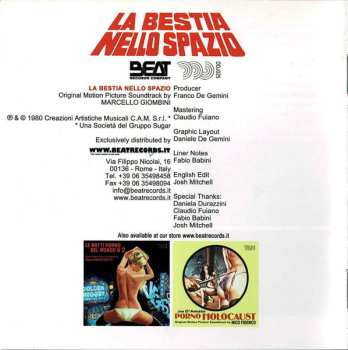 CD Marcello Giombini: La Bestia Nello Spazio (Original Motion Picture Soundtrack) LTD