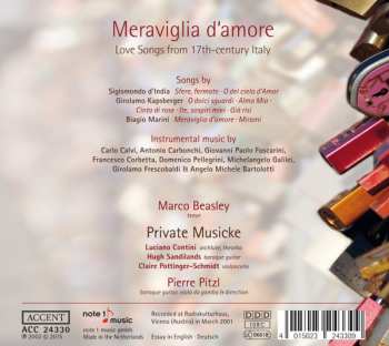 CD Marco Beasley: Meraviglia D'amore: Love Songs From 17th Century Italy