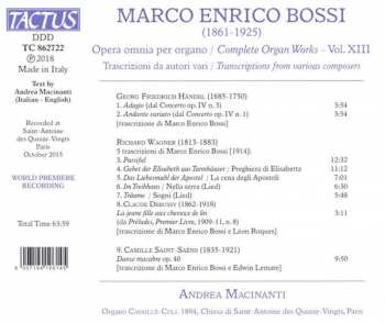 CD Marco Enrico Bossi: Opera Omnia Per Organo - Vol. XIII