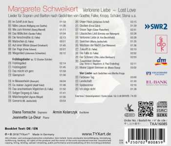CD Diana Tomsche: Verlorene Liebe