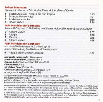 CD Gewandhaus-Quartett Leipzig: Schumann / Mendelssohn Bartholdy