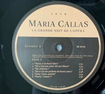 2LP Maria Callas: La Grande Nuit De L'Opéra