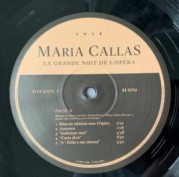 2LP Maria Callas: La Grande Nuit De L'Opéra